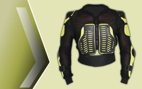 Motorradjacke mit acht Protektoren