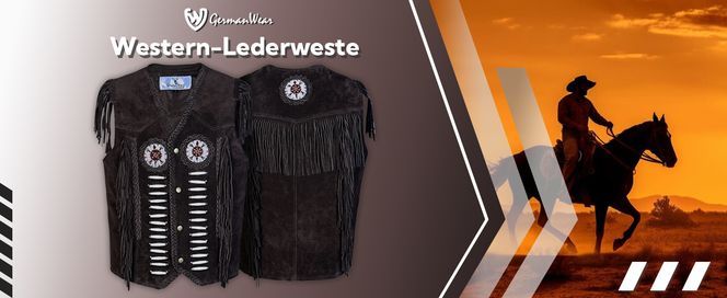 Western Lederweste Tracht Weste Reiter weste Lederkutte für Herren