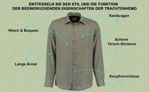 Funktion der Trachtenhemd beeindruckende Eigenschaften
