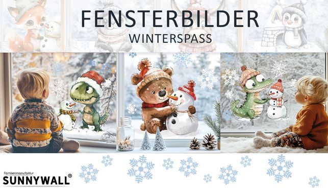 Winter Fensterbilder für gemütliche und winterliche Akzente