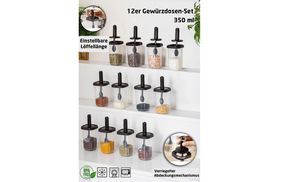 12 teiliges Gewürzbehälter Set 350ml