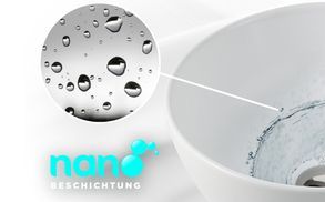 Kleines Waschbecken ohne Hahnloch mit Nano Beschichtung