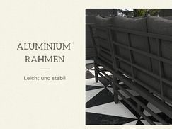 Bequeme Kissen und Aluminiumrahmen