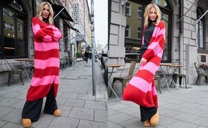 Auffällige Blockstreifen in Rot Pink für einen modernen Look