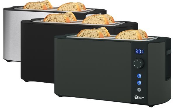 Hochwertiger 4er Langschlitztoaster aus Edelstahl