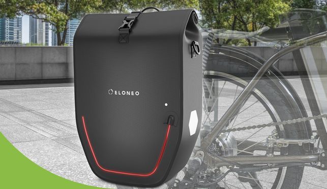 eloneo Fahrradtasche, wasserdicht mit LED, 20L