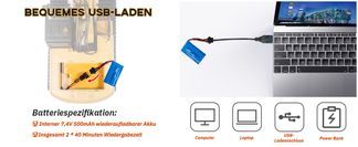 Produktbatterie: 7,4 V 400 MAH * 2