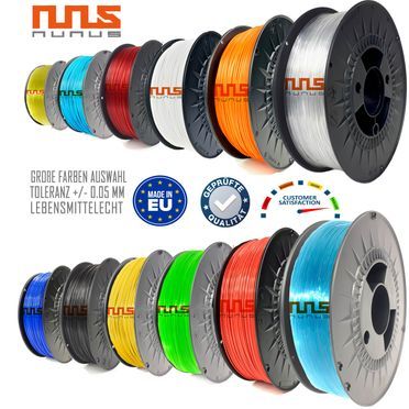 NuNus 3D Drucker PETG Filament Lebensmittelechte Filament in mehr als 15 Farben