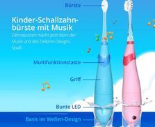 Süße Delphin Kinderzahnbürste: BUBBLE BRUSH mit Musik!