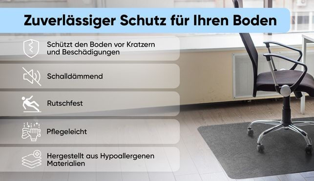 Björn&Schiller Bodenschutzmatte in Grau – Stilvoller Schutz für Ihre Böden