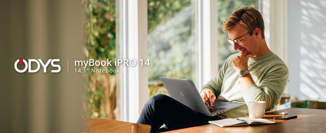 Odys mybook iPRO14, 14,1 Zoll, Full HD Notebook(Intel N4120, 4x2,6GHz, 4GB RAM, 128GB, Win 11 Home)