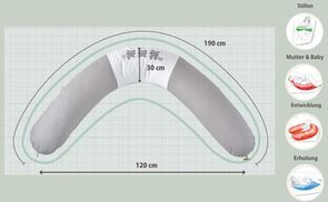 Stillkissen XXL 190x30 cm groß