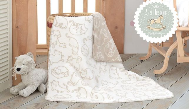 Kuschelweiche Babydecke 90x120 von Sei Design Perfekt für Ihr Baby !