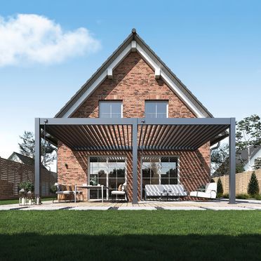 Stahl Anstell Pavillon Pergola Deluxe Plus von Weide: Eleganz und Stabilität vereint