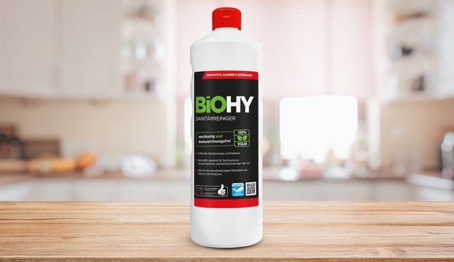 Mit dem BiOHY Sanitärreiniger erfüllst Du Dein Bad mit frisch duftender und hygienischer Sauberkeit.