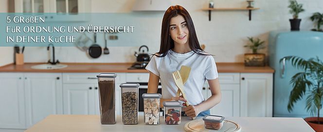 Premium Luftdichte Vorratsdosen in 4 Sets und 5 Größen für Deinen Haushalt