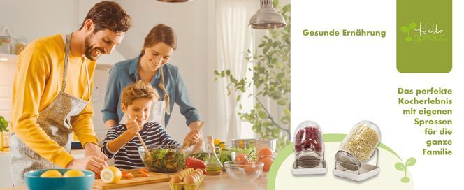 Entdecke Frische mit dem Hellosprout Sprossenglas-Set!