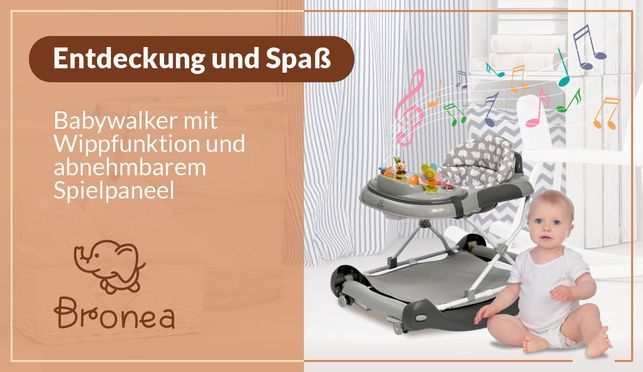 Entdeckung und Spaß: Babywalker mit Wippfunktion und abnehmbarem Spielpaneel