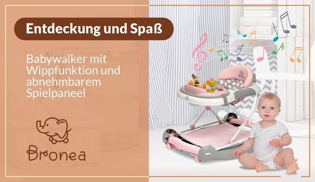 Entdeckung und Spaß: Babywalker mit Wippfunktion und abnehmbarem Spielpaneel