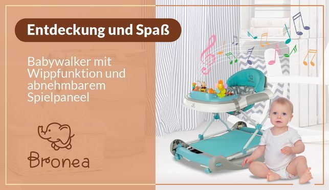 Entdeckung und Spaß: Babywalker mit Wippfunktion und abnehmbarem Spielpaneel