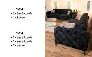 Modernes Arizona Chesterfield Sofa im Vintage Stil