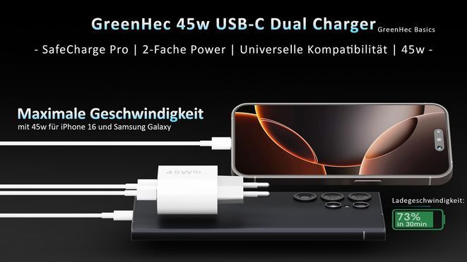 GreenHec 45w USB C Dual Charger