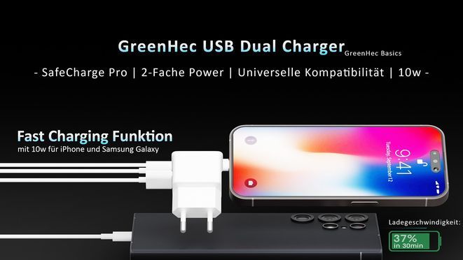 GreenHec 10w Dual Charger 2er Bundle