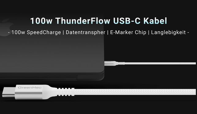 100w ThunderFlow USB C Kabel