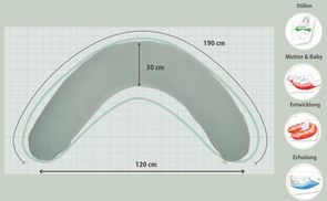 Stillkissen XXL 190x30 cm groß