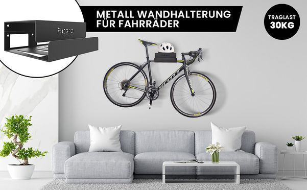 Patero Fahrrad wandhalterung aus Metall - Inkl. Montageanleitung und Fischer Schrauben & Dübel