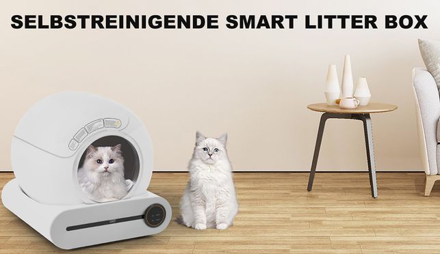 65L Adaptive selbstreinigende Katzentoilette für mehrere Katzen