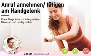 Fitnessuhr mit Anruffunktion