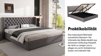 Praktisches Hydraulisches Bett mit Großzügigem Stauraum und 