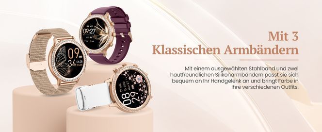 Elegante Damen Smartwatch – Perfekte Kombination aus Stil und Funktion