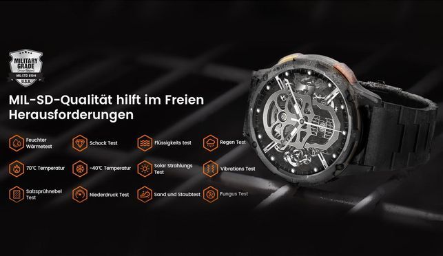 Militärqualität Smartwatch Herren