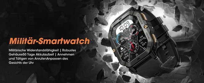 2025 Neue Military Herren Smartwatch mit 2,02“ HD Touchscreen