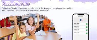 Der Schulmodus hilft Kindern, sich auf das Lernen zu konzent