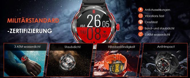 BANLVS Smartwatch Herren Hochwertige Sportuhren