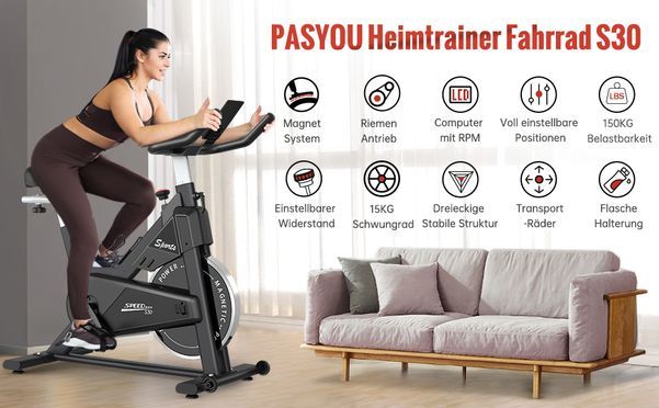 PASYOU Heimtrainer Fahrrad S30