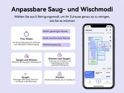 Anpassbare Saug und Wischmodi