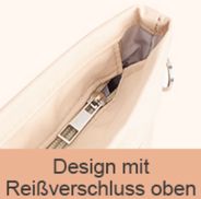 Design mit Reißverschluss oben