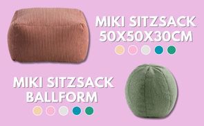 Miki Sitzsack 50x50x30 cm & Miki Sitzsack Ballform