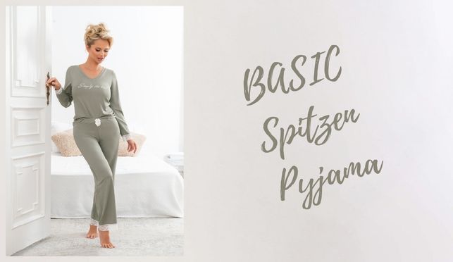 DONNA Basic Spitzen Pyjama