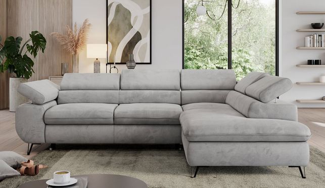 Großes L förmiges Wohnzimmer Ecksofa mit Bettkästen