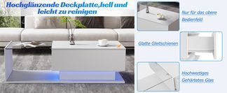 Eleganter Couchtisch mit glänzender Oberfläche