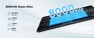 8000 mAh Akku + OTG