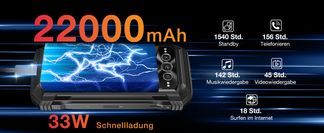 22000 mAh Superakku und 33 W Schnellladung