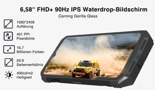 6,58 Zoll Display + 90 Hz IPS Wassertropfenbildschirm