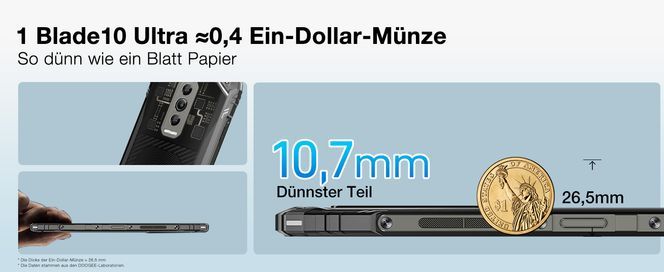 Ultradünnes Design 10,7 mm Dünnheit