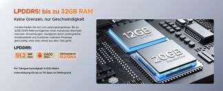 Hochwertiger Speicher: 32GB RAM + 512GB ROM